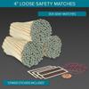4" Gray Matches + Striker Stickers Included | 300 Stylish & Modern Decorative Safety Matches | Premium Long Matchsticks | Unique Gifts, Home Decor, & Candle Accessories by Thankful Greetings view 2
