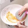 10 Pack Multi-Purpose Scrub Sponges Kitchen Dual-Sided Dish Sponge for Scouring Non-Scratch Reusable Sponge for Dishes, Pots, and Pans, Pink view 2
