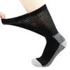4 Pairs of Diabetic Extra Thick Warm Cotton Socks, Triple Cushioned Crew Slipper Socks (2 Pairs Black and 2 Pairs Black with Gray Sole, Size 10-13) view 2
