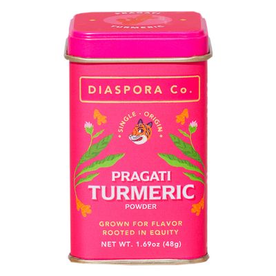Diaspora Spice Co. Pragati Turmeric | Single-Origin Turmeric Powder | Bright & Floral | 48g Everyday Tin