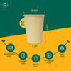 ECO SOUL 100 Pack 12 oz Disposable Coffee Cups Eco-Friendly, Biodegradable, Compostable, Leak-free & Sturdy To Go Hot Drink Travel Bagasse Cup for Tea, Chocolate, Party, Picnic & Cafe, Office & Home view 2