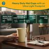 ECO SOUL 100 Pack 12 oz Disposable Coffee Cups Eco-Friendly, Biodegradable, Compostable, Leak-free & Sturdy To Go Hot Drink Travel Bagasse Cup for Tea, Chocolate, Party, Picnic & Cafe, Office & Home view 3