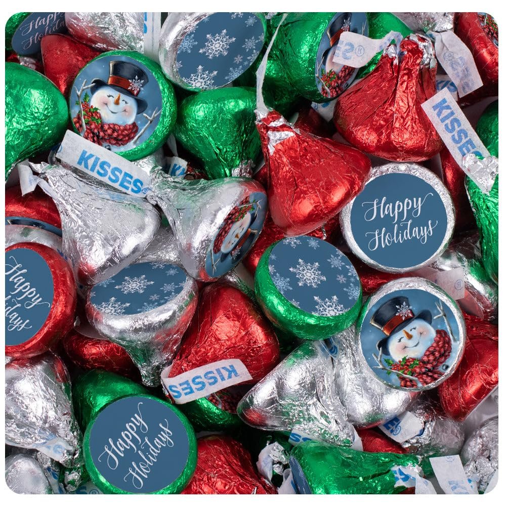 85 Pcs Christmas Candy Party Favor Kisses Chocolate (13.6oz) - Jolly Snowman
