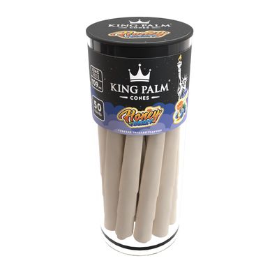 KING PALM Pre Rolled Cones King Size - Natural Prerolled Paper with Tips and Bamboo Packing Sticks - Bulk Organic Pre Rolled Cone - (Honey Berry, 50ct)