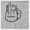 Customized Funny Engaged Finger Premium Napkins (50 Pack) For Party Dinner Napkins Event Decorations Tableware Custom Napkins For Birthday, Wedding For Reception Or Engagement (Silver) view 1