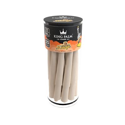 KING PALM Pre Rolled Cones King Size - Natural Prerolled Paper with Tips and Bamboo Packing Sticks - Bulk Organic Pre Rolled Cone - (Money Mango, 25ct)