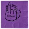 Customized Funny Engaged Finger Premium Napkins (50 Pack) For Party Dinner Napkins Event Decorations Tableware Custom Napkins For Birthday, Wedding For Reception Or Engagement (Amethyst) view 1