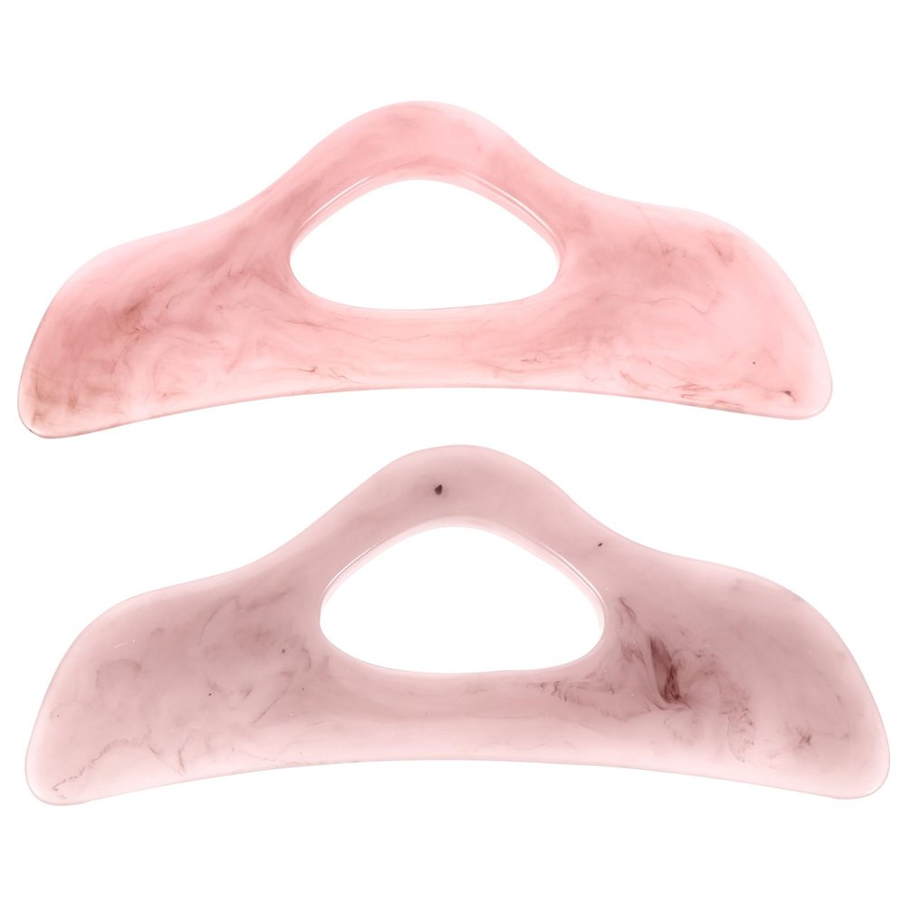 2 Pcs Massage Board Facial Spatula Massager Skin Care Tools for Face Guasha Face Tools Rose r Guasha Neck Body Scraper Scraping Board Beeswax