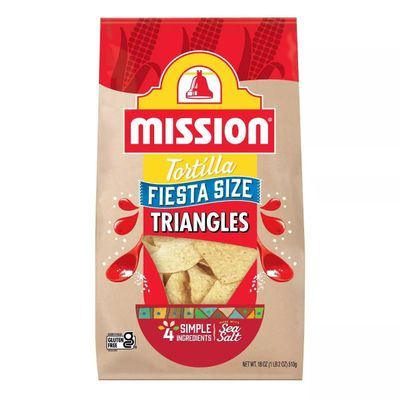 Mission Fiesta Size Triangles Tortilla Chips - 18oz (Pack of 3)