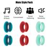 6pcs Earplugs Mute Style Pack, Quiet Ear Plugs Accessories for Extra 5 dB Noise Reduction Earplugs Quiet for Journey Home Office Library(Green red Blue) view 3