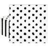 Whaline 100Pcs Black and White Napkins Black Dots Paper Napkin 3ply Polka Dots Disposable Luncheon Napkin Dessert Dinner Hand Napkin for Wedding Baby Shower Birthday Party Decorations, 6.5 x 6.5 Inch view 1