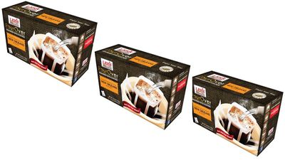 3 Packs - Lee's Coffee Pourover Fresh Ground New Orleans Filter Packs - Ca Phe Phin Giay New Orleans - 18 Bags per Box with 3 Boxes per Order