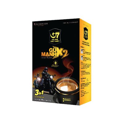 1 Pack - Instant Double Dark Strong Milk Coffee 3 in 1 - Ca Phe Sua Hoa Tan Dam Dac Manh Gap 2-12 Bags per Box