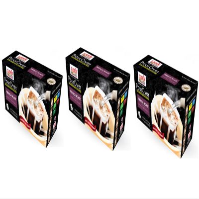 3 Packs - Lee's Coffee PourOver Exclusive Fresh Ground Coffee Filter Packs French Roast - 16 Bags per Box with 3 Boxes per Order
