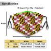 Reusable Cloth Face Masks with 2 Filters Maryland-Flag-Pride Washable Face Covering Small Black view 2