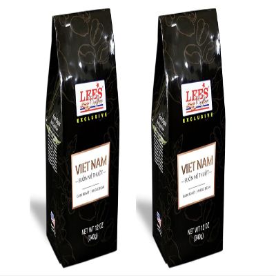 2 Packs - Lee's Coffee Whole Bean Coffee Exclusive Vietnam Buon Me Thuot Delight - Ca Phe Buon Me Thuot Nguyen Hat - 12 Oz per Bag with 2 Bags per Order