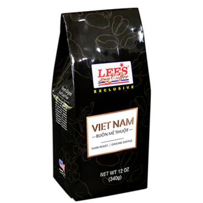 1 Pack - Lee's Coffee Whole Bean Coffee Exclusive Vietnam Buon Me Thuot Delight - 12 Oz per Bag - Roasted in USA