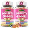 10 in 1 Immune Support Supplement Gummies, w/Echinacea, Elderberry Vitamin C and Zinc, Selenium, Vitamin D3 5000IU, Magnesium, Daily Immune Booster Multivitamin, for Antioxidant Bone Energy, 2 Pack view 1