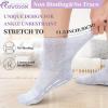 Revosoxs Diabetic Socks for Women Men,5 Pairs Non Binding Diabetic Ankle Socks with Grips,Extra Width Stretchy Loose Seamless Socks 7-9 9-11(5 Pair White-Medium) view 2