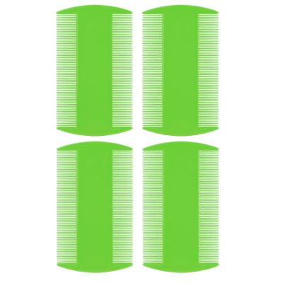 4 Pcs Lice Combs, Flea Combs, Double Sided Headlice Combs, Headlice Treatment for Dogs, Cats (Green)