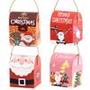 12pcs Christmas Gift Boxes Christmas Candy Boxes Santa Cookie Boxes Treat Boxes with Handles for Xmas Party Favors Supplies view 1