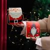 12pcs Christmas Gift Boxes Christmas Candy Boxes Santa Cookie Boxes Treat Boxes with Handles for Xmas Party Favors Supplies view 3