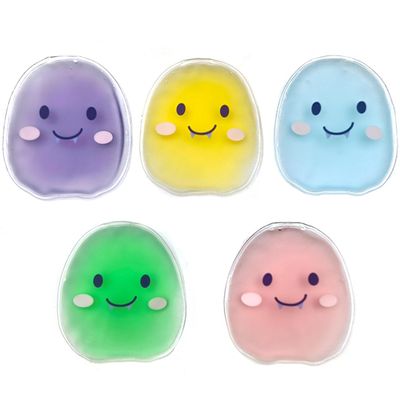 Boo Boo Hot Cold Ice Packs for Pain Relief, Lunch Bags Ice Packs, Reusable Gel Ice Pack for Kids Injuries, Fever, Wisdom Teeth, Tired Eyes, Headaches (5 Little Ghosts)