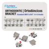 20PCS Orthodontic Metal Brackets Dental Brackets Standard MBT 0.018 Slot Bondable, 3-4-5 with Hook 20pcs/Pack, 1PK view 1