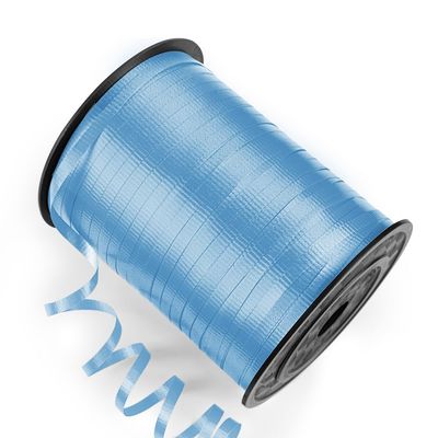 Isaspire 500 Yards Curling Ribbon with Spool, 1/5" Wide Crimped Texture Curling Ribbons - Perfect for Gift Box Wrapping, Birthday Party Decorations, and Balloon String Ribbon, in Sky Blue