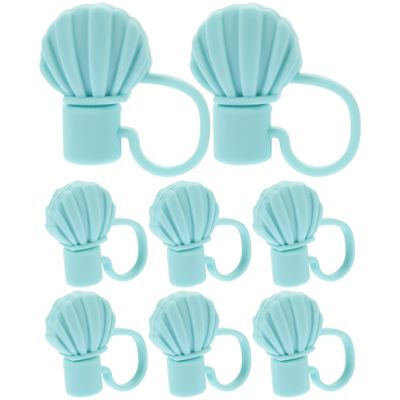 8pcs Straw Plug Plug Drinking Straw Cover Seashell Caps Covers Cap Cute Lids Drinking Tips Adorable s Protective Case Ocean