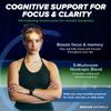 5-Mushroom Nootropic Blend - 30 Capsules, Turkey Tail, Reishi, Maitake Mushroom Extract with High Beta Glucan, & Lion Mane Mushroom Supplement Capsules, Functional Mushrooms Herbal Supplements view 3