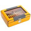 Bald Eagle Cigar Humidor, Glass Top Desktop Box with Humidifier Hygrometer, Painted Cedar Wood Case for 25-50 Cigars view 1