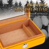 Bald Eagle Cigar Humidor, Glass Top Desktop Box with Humidifier Hygrometer, Painted Cedar Wood Case for 25-50 Cigars view 4