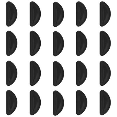 10 Pairs Black Adhesive Eyeglass Nose Pads, Silicone Spectacle Nose Pads, Anti-Slip Nose Pads Grips for Glasses, Eyeglasses, Sunglasses (10)
