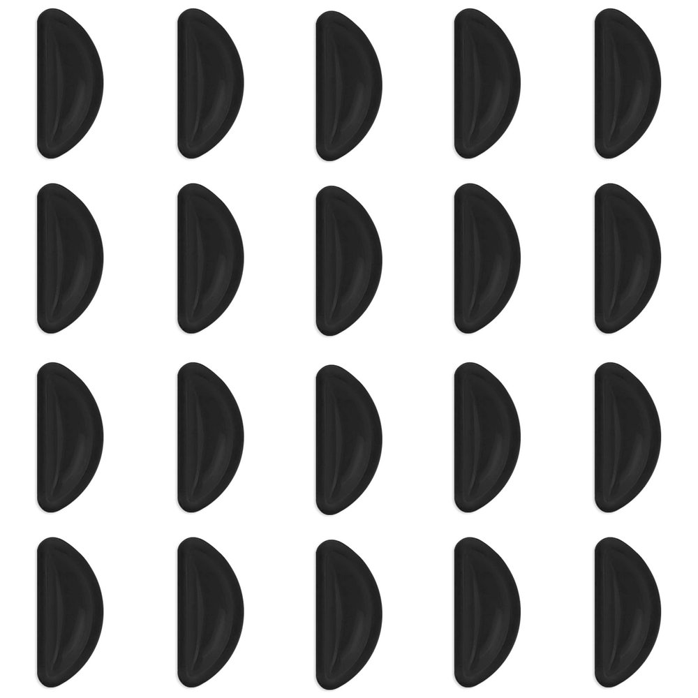 10 Pairs Black Adhesive Eyeglass Nose Pads, Silicone Spectacle Nose Pads, Anti-Slip Nose Pads Grips for Glasses, Eyeglasses, Sunglasses (10)