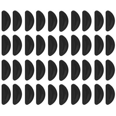 20 Pairs Black Adhesive Eyeglass Nose Pads, Silicone Spectacle Nose Pads, Anti-Slip Nose Pads Grips for Glasses, Eyeglasses, Sunglasses (20)