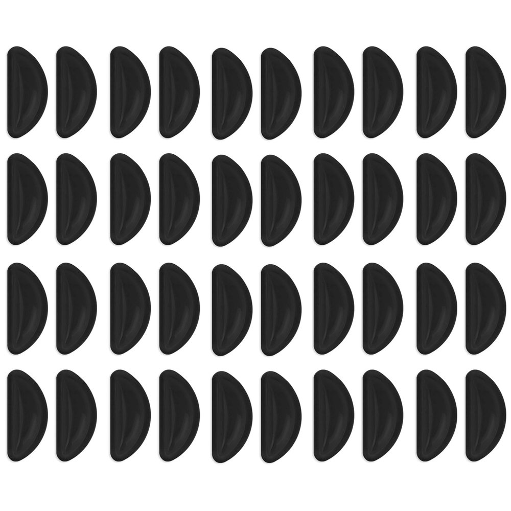 20 Pairs Black Adhesive Eyeglass Nose Pads, Silicone Spectacle Nose Pads, Anti-Slip Nose Pads Grips for Glasses, Eyeglasses, Sunglasses (20)