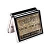 7 Days Chromed Shiny Silver Pill Organizer with Mirror Inside Has 8 Separate Compartments Rectangle 7 Days Pill Box Pill Case (Apothecary Label) view 3