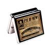 7 Days Chromed Shiny Silver Pill Organizer with Mirror Inside Has 8 Separate Compartments Rectangle 7 Days Pill Box Pill Case (Vintage Eye of Newt) view 3