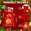 Wesnoy 50 Pcs Christmas Velvet Drawstring Bags Bulk Santa Gift Bags for Candy Wrapping Goodie with Ribbon Drawstring for Xmas Holiday Party Supplies, 6 Styles(5 x 7 Inch,Red) view 2