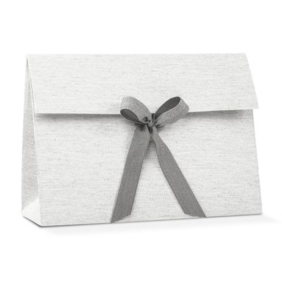 Boxes Craftory Single Luxury Gift Bag (11.02" x 7.87" x 3.93") - Ideal for Valentine's Day, Anniversary and Wedding - Gray
