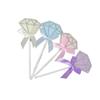 KALLORY 20pcs Glitter Star Cake Toppers Masonry Five-pointed Star Decorations for Birthday Party Flag Cupcake Decorations view 1