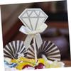 KALLORY 20pcs Glitter Star Cake Toppers Masonry Five-pointed Star Decorations for Birthday Party Flag Cupcake Decorations view 2