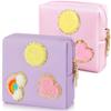 CekPo 2 Pack Period Bag, PU Leather Sanitary Napkin Storage Bag for Feminine Pads Liners Tampons and Reusable Pads,Functional Sanitary Pads Pouches First Period Kit for Women Ladies Gift view 1