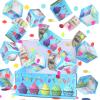 BABORUI Birthday Surprise Box Gift Box for Money, Happy Birthday Surprise Gift Box Explosion with Confetti, Seeroze Exploding Gift Box for Men Women Kids(Blue) view 1
