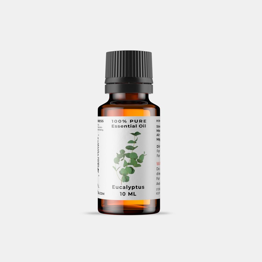 100% Pure Himalayan Eucalyptus Essential Oil | Organic Essential Oils For Diffuser & Shower | Pure and Organic Aromatherapy Oil - Home, Cars And Workspace By The Bodhi Press 10ML/0.33 FL OZ