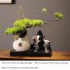 GRFIT Artificial Bonsai Welcome Pine Tree Bonsai Simulation Pine Bonsai Decoration Zen Living Room Decoration Gateway Cabinet Office Fake Plant Decoration view 2