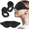 Audree Earplugs-Sleep Eye Mask Set - Noise Reduction Earplugs and Light Blocking Sleep Mask for Peaceful Sleep | Ideal for Sleep,Travel,Napping,Meditation,Shift Work,Red (Black) view 1