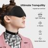 Audree Earplugs-Sleep Eye Mask Set - Noise Reduction Earplugs and Light Blocking Sleep Mask for Peaceful Sleep | Ideal for Sleep,Travel,Napping,Meditation,Shift Work,Red (Black) view 2