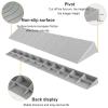 Yesbon Portable Curb Ramps, Home Ramps Non-Slip Wheelchair Uphill Mat Indoor Threshold Ramps Drawing Board Plastic Ramps 1-10.5 cm Height Doorway Steps Threshold Ramp,Black,100x8x2cm view 3